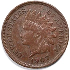 1907 Indian Head Penny Cent Extremely Fine (XF) Details