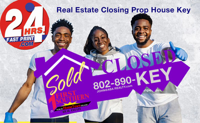 REAL ESTATE KEY SIGN | Sided PLASTIC  3MM