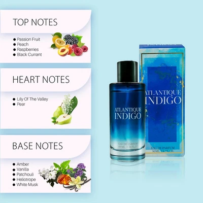 Atlantic Indigo Perfume 50ml | Unisex Luxury Eau de Parfum | Long Lasting Scent