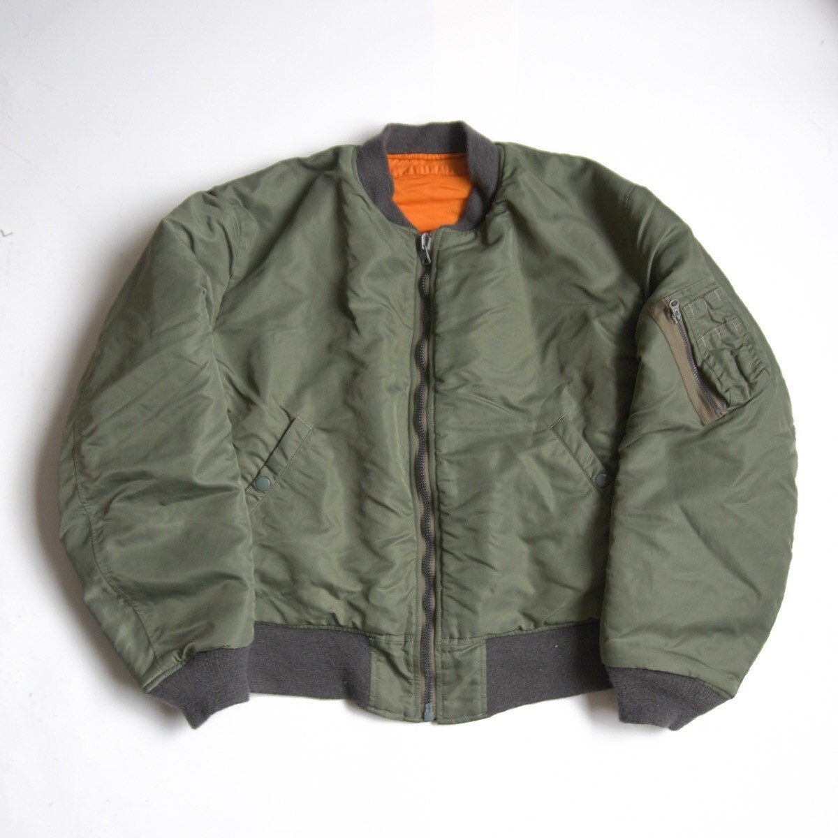 BUZZ RICKSON'S MA-1 Flight Jacket Reversible Oliv… - image 1