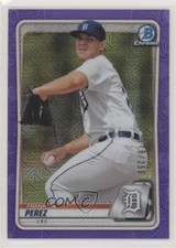 2020 Bowman Chrome Prospects Mega Box Purple Mojo Refractor Franklin Perez x5u