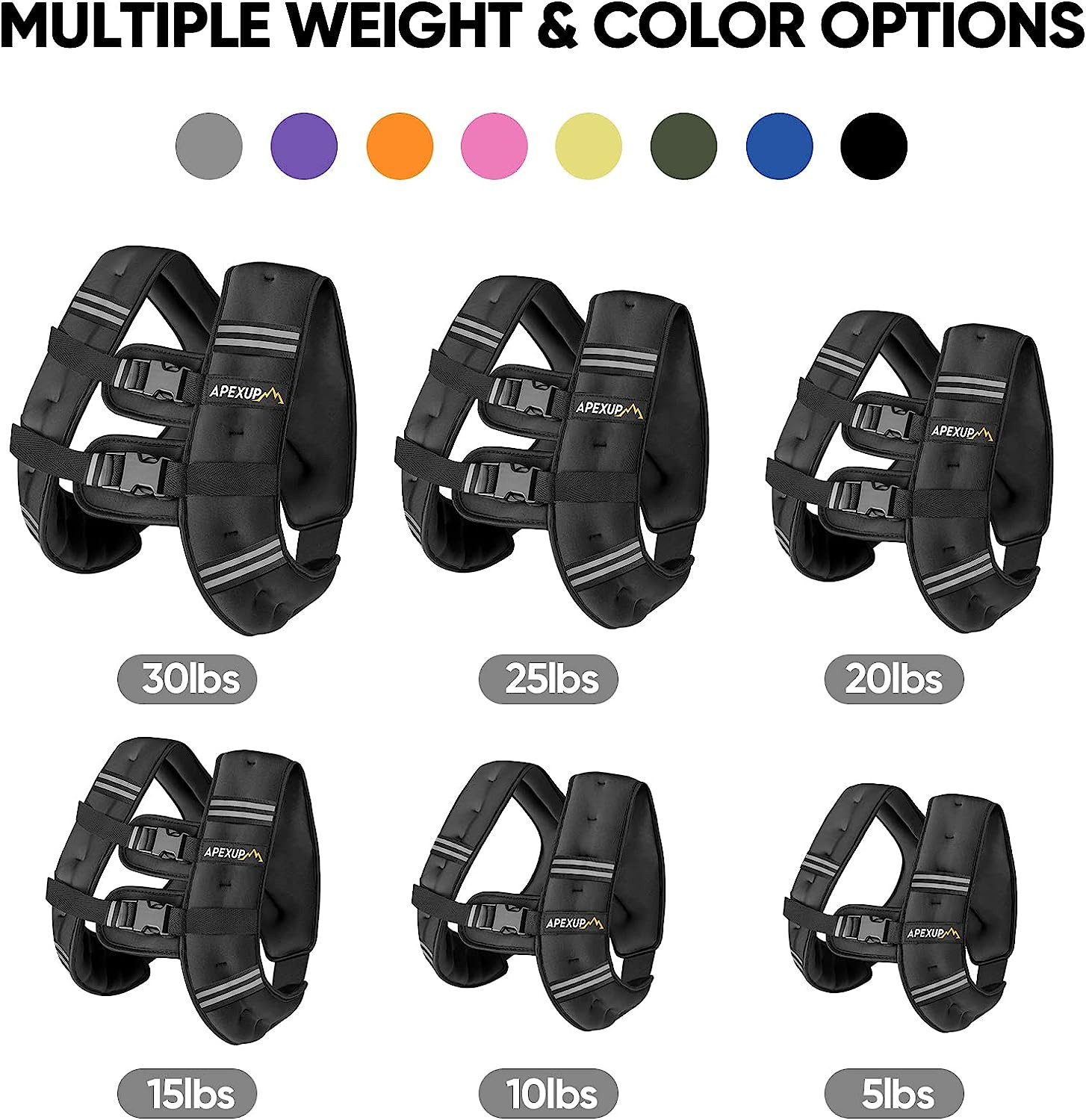 APEXUP Weighted Vest Men Women, Weight Vest for Women Workout Equipment for Stre