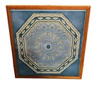 New ListingVintage Portuguese Framed Tile Hand Painted Trivet Wall Hanging 8 3/4" x 8 3/4"