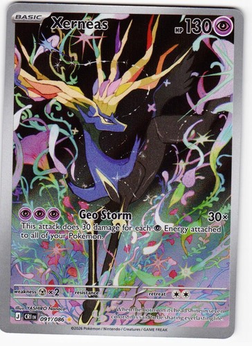Xerneas 091/086 Holo Chaos Rising Pokemon NM