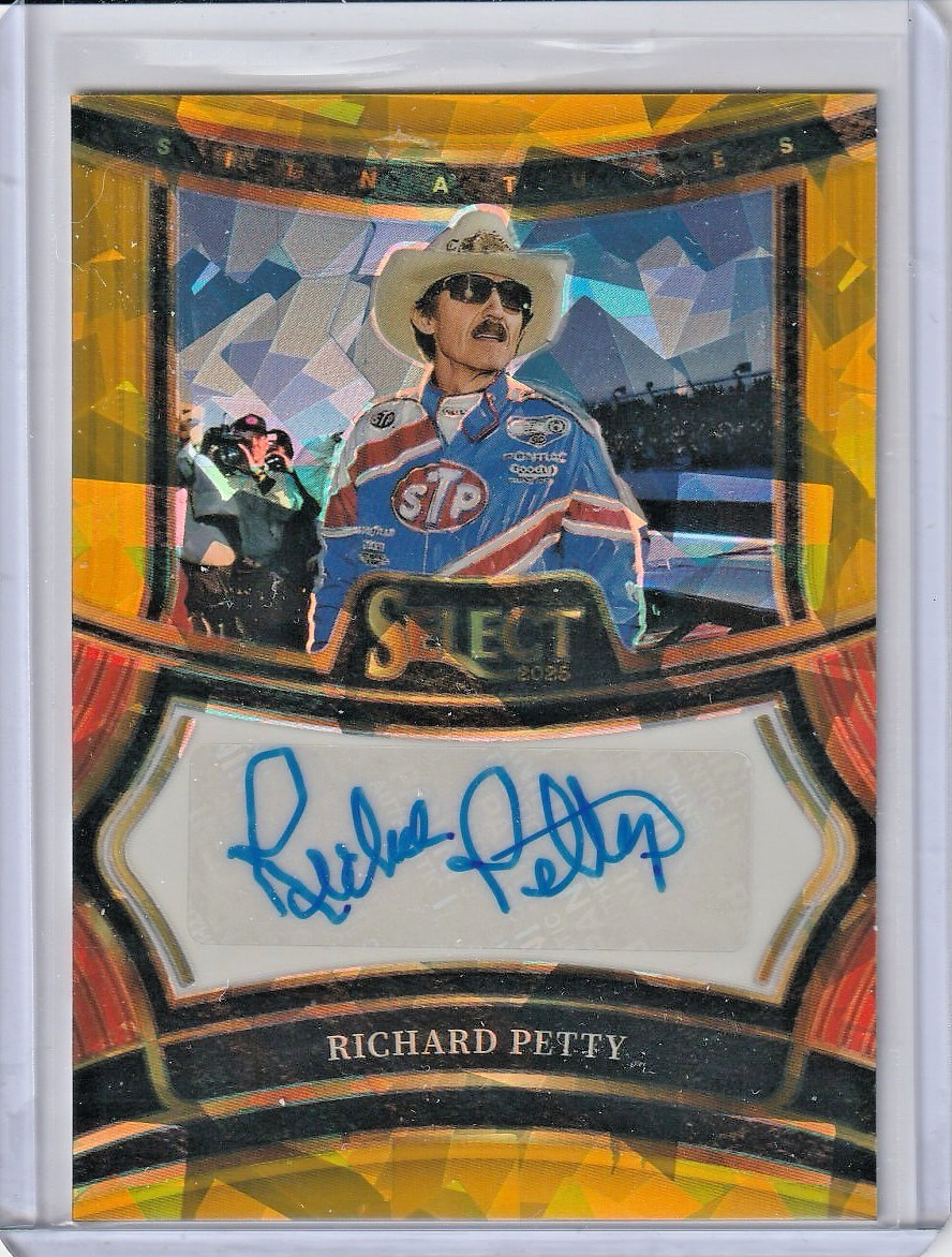 RARE ONLY 5:  RICHARD PETTY AUTO #d 1/5 2025 PANINI SELECT SIGNATURES GOLD PRIZM