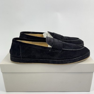 Brunello Cucinelli - Navy Suede Classic Loafers Size: EU43