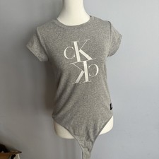 Calvin Klein Women's Gray Bodysuit Size M