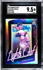 2021 Donruss Optic #3 Sandy Koufax Lights out HOLO SILVER PRIZM SGC 9.5