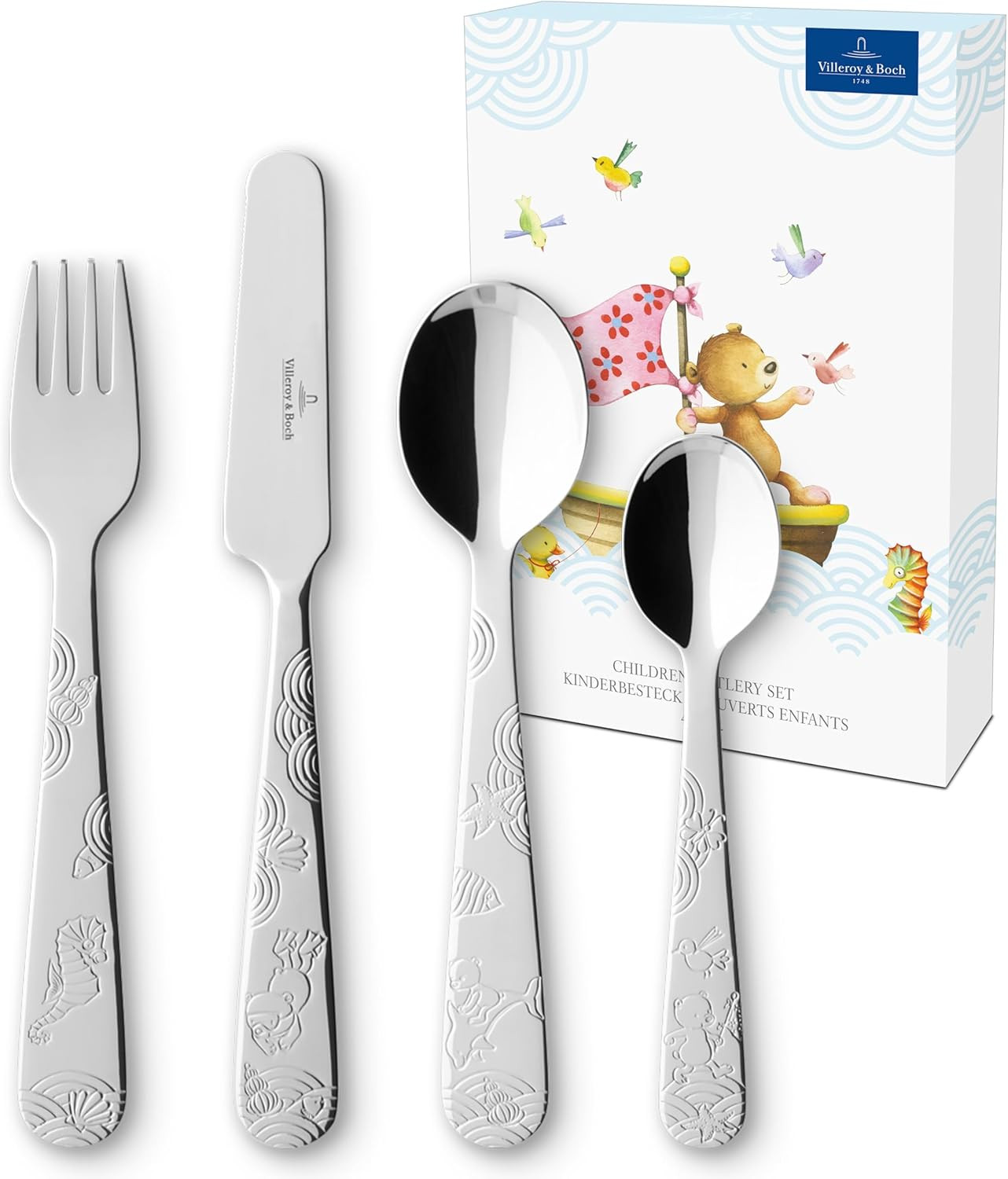 Couverts pour enfants avec manches ergonomiques Happy as a Bear