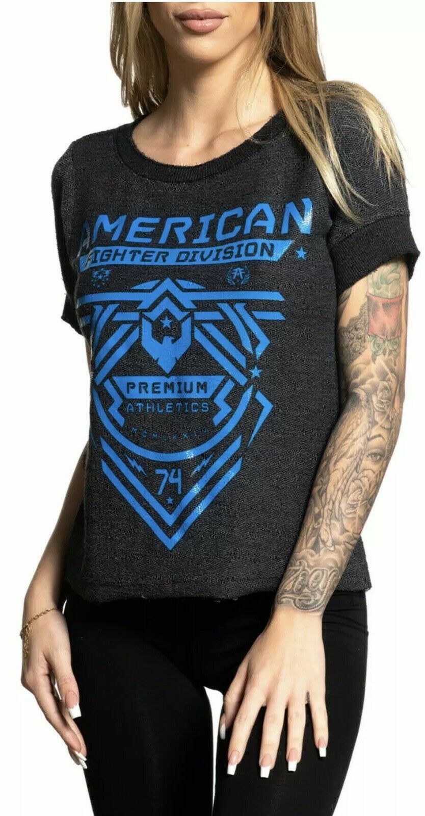 Женская футболка AMERICAN FIGHTER ADDY Athletic черного цвета