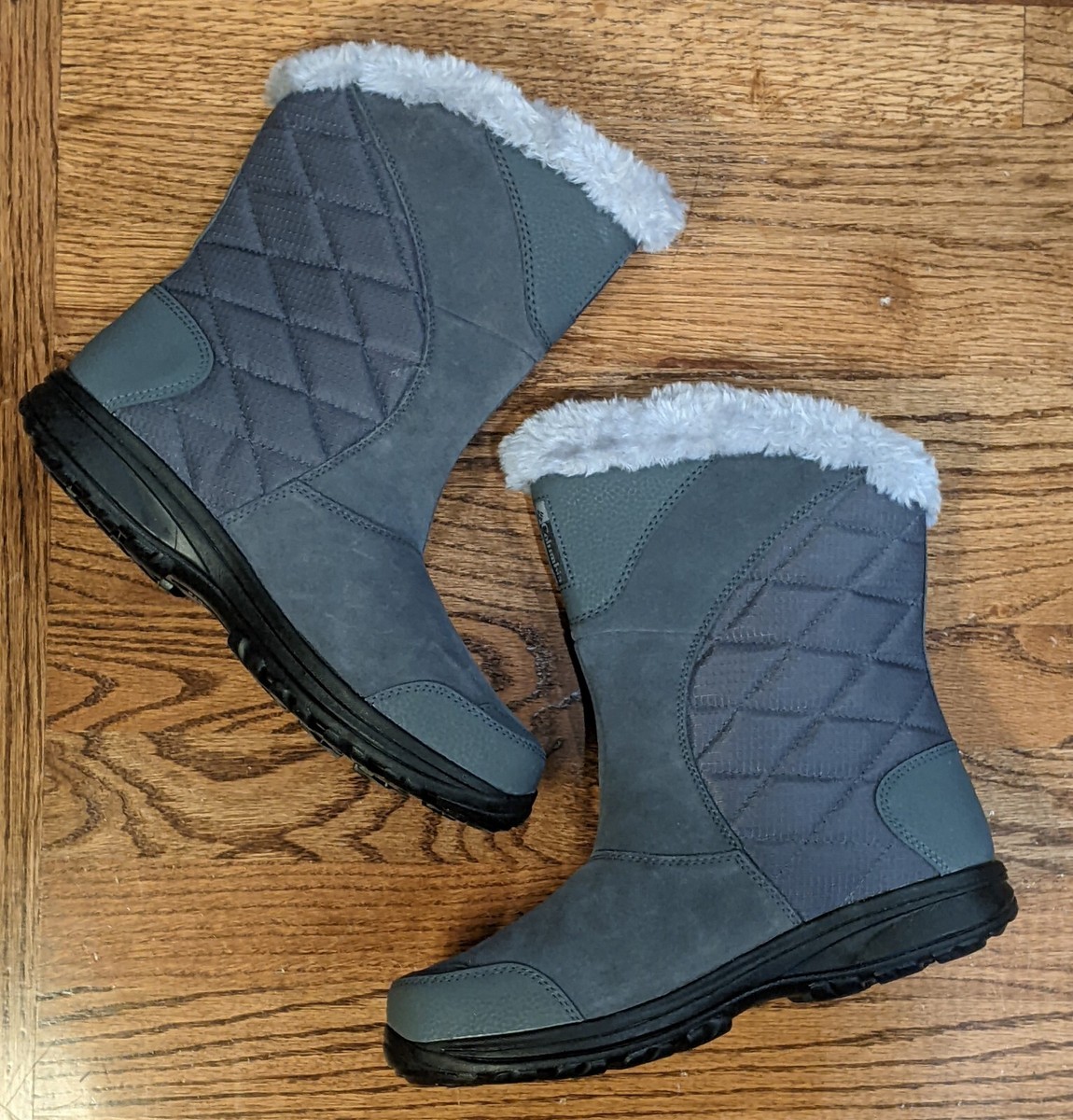NEW Columbia Ice Maiden Slip-On Winter Boot Gray Size 10