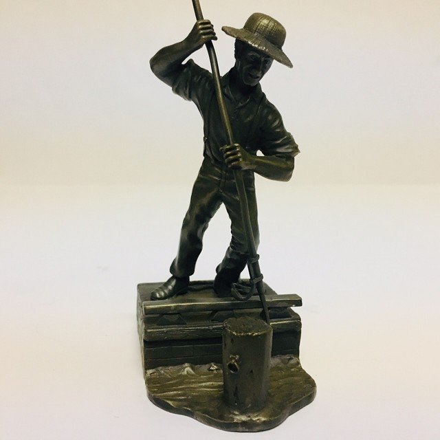 Vintage Franklin Mint Figurine The Canal Boatman 1974 Pewter