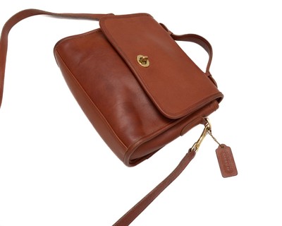 COACH 9870 Vintage Tanned Leather 2 Way Bag | eBay