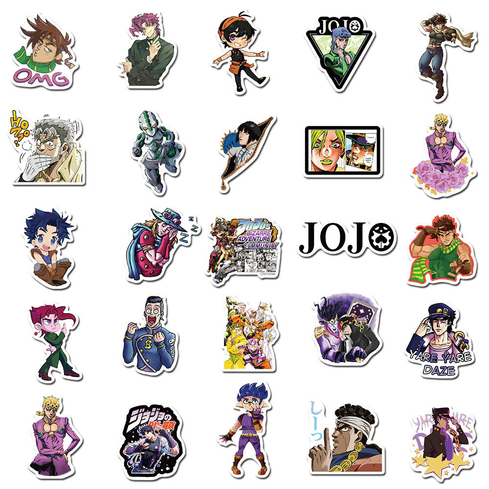 JoJo's Bizarre Adventure 50 Sticker Set Stickers Anime