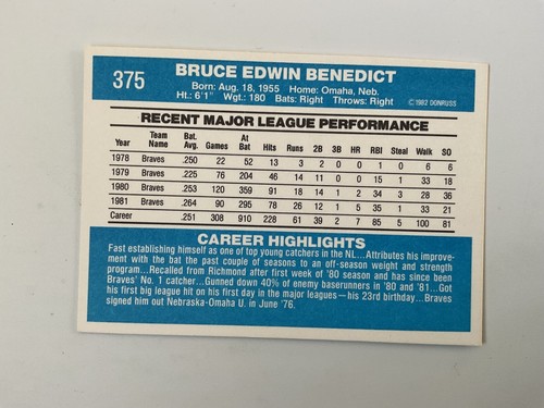 Donruss Baseball 1982 #275-499 descuento múltiple eliges envío gratuito agosto 2025 - Imagen 197 de 427