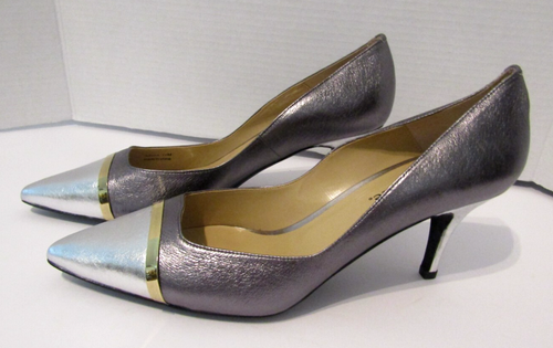J. Renee Adena Metallic Silver Pumps NWOB Retail $110 Womens Size 11 - Picture 4 of 8