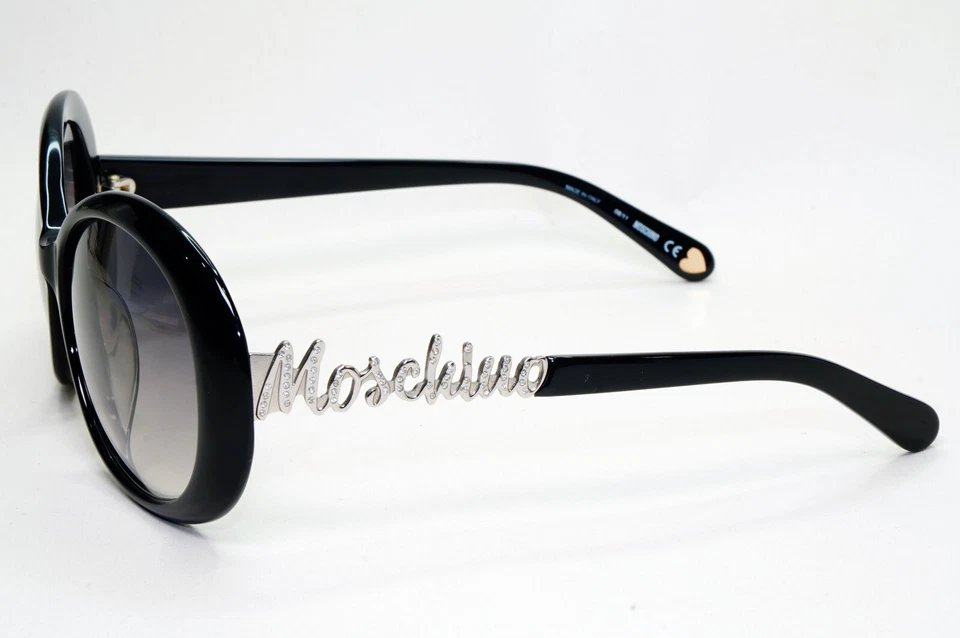 Moschino Sunglasses 2005 Vintage Black Silver Grey Gradient MO583 01 101124 - Image 3 of 4