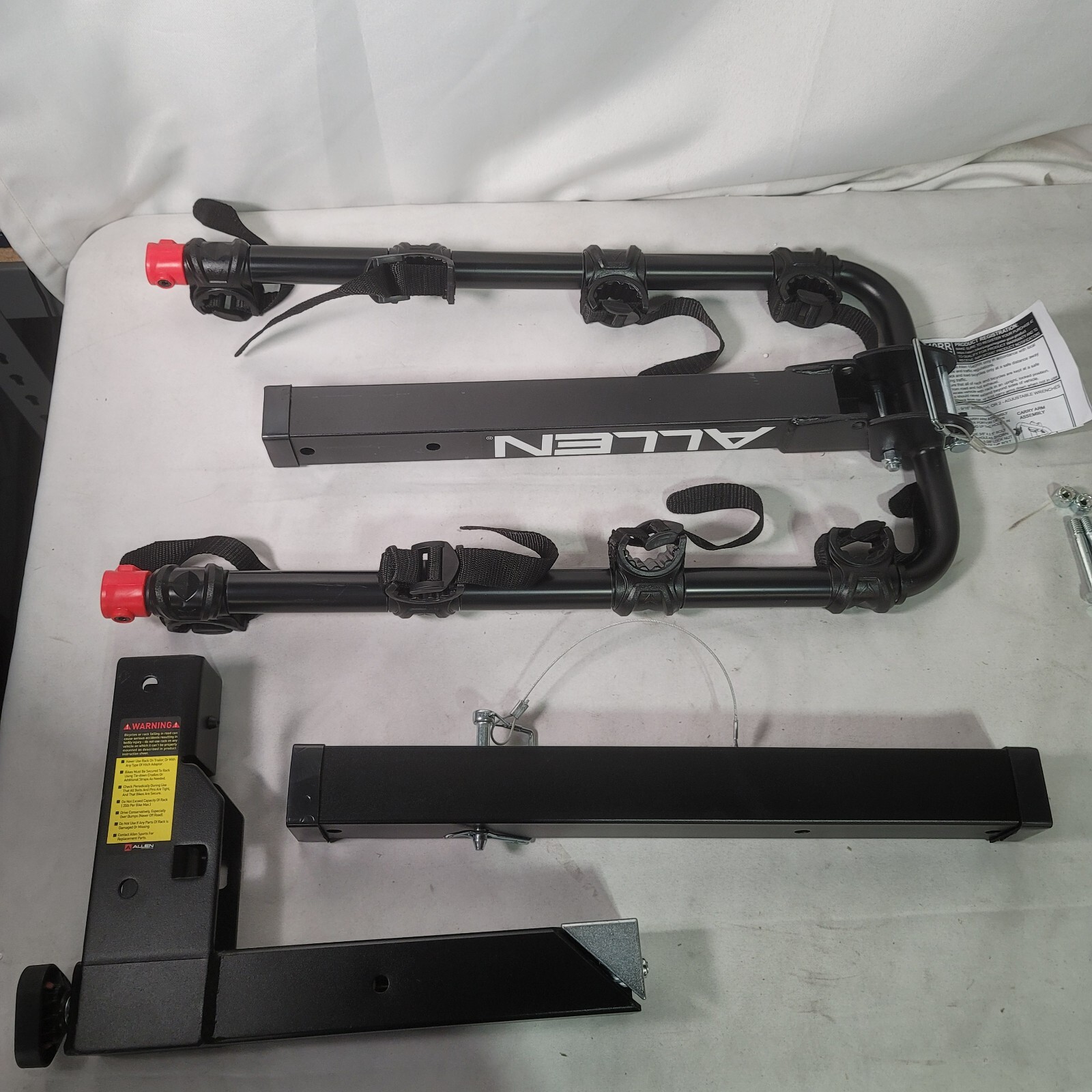 Allen Quick Install Locking 4-Bicycle Hitch Mounted Bike Rack 1540RR BLACK -READ