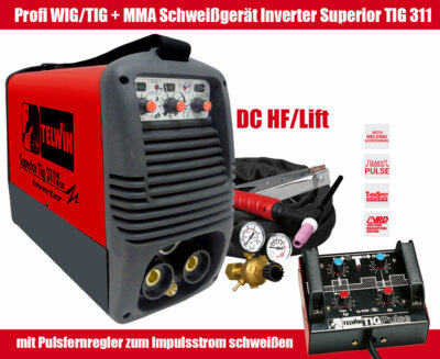 WIG TIG + MMA Schweißgerät Inverter 280A/400V Superior Tig 311 DC Hf/Lift
