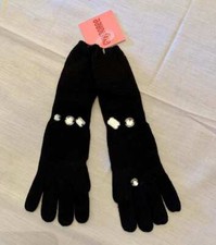 Gymboree Holiday Celebrations Black Gem Sweater Gloves Sz 5-7 Bling NWT