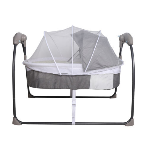 Elektrische Babyschaukel Bluetooth Babywippe Kinder Schaukel Schüttler Wiege - Bild 15 von 17