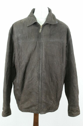 TIMBERLAND Brown Leather Jacket Size L 