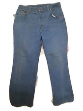 VTG ROEBUCKS MEN SIZE 34x30 MEDIUM WASH DENIM BLUE JEANS MADE IN USA AR100