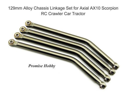 4 piezas acoplamiento de chasis CNC de 129 mm para Rock RC Crawler Axial AX10 Scorpion - Imagen 2 de 3