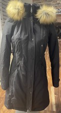 Vince Camuto 50% Down Hooded Warm Windbreaker Puffer Coat Black Sz Xs