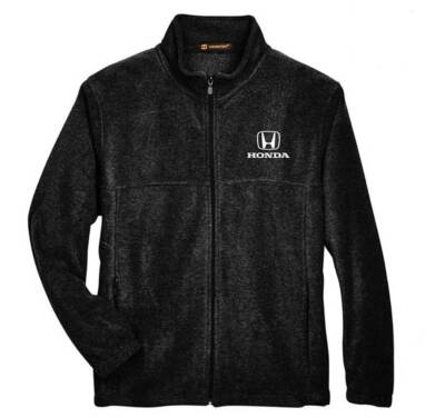 #ad Honda Black Full Zip Fleece Jacket $55.00