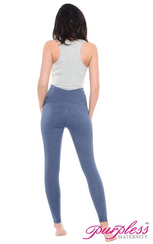Purpless Maternity Pregnancy Leggings Stretchy Over Bump Full Length Size 1025 - Picture 23 of 30