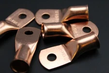 1/0 GAUGE COPPER 1/4 RING 50 PK CRIMP TERMINAL CONNECTOR AWG BATTERY LUG CUR1014