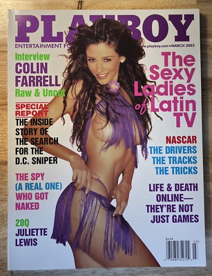 play boy magazine the sexy ladies of latin tv march 2003
