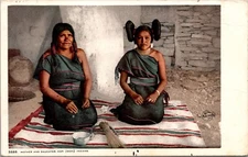 Postcard Mother and Daughter Hopi (Moki) Indian Women