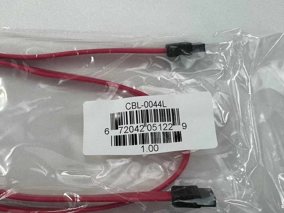 Lot of 8 Supermicro SATA 57.5cm Cable CBL-0044L 2ft Flat Straight-Straight SATA3 - Image 3 of 4