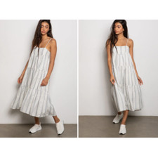 New NWT Maisie Noelle Tiered Midi Womens Long Line Cotton Dress Size XS