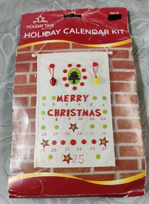 COUNTDOWN Christmas Advent Calendar Kit Felt Canvas Hanging Embellishment  NEW | eBay