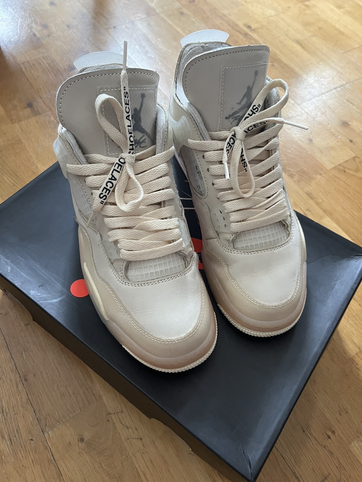 OFF WHITE X NIKE Nike X Off bianche Air Jordan 4 vele uk6.5 us9