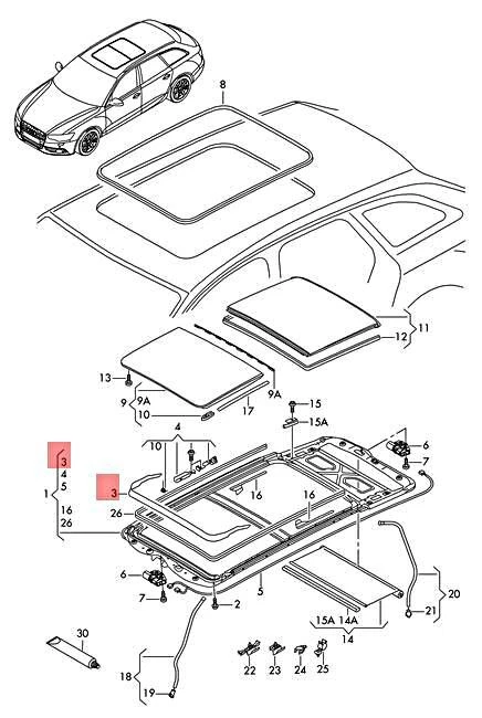 Genuine AUDI A6 Allroad qu. quattro Avant S6 Wind Deflector  
