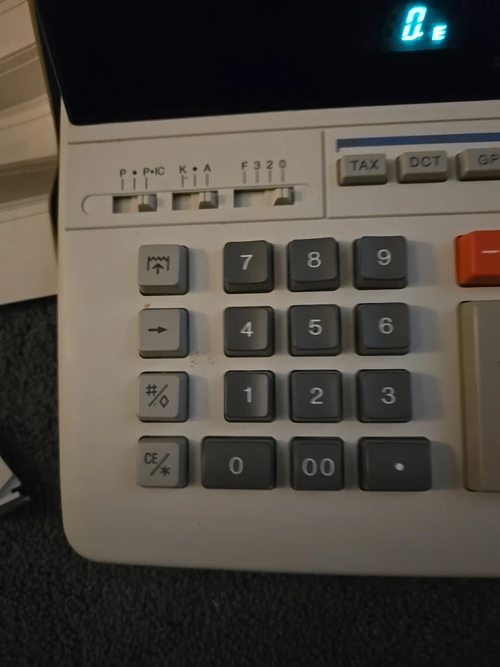 Sharp EL-1630A Electronic Printing Calculator, Tax Function, W/ Manual - Image 3 of 4