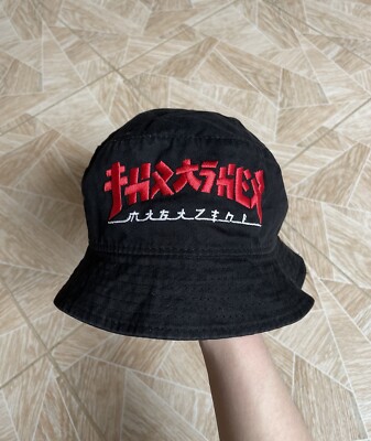 Skate Thrasher Magazine Godzilla Big Logo Logo Bucket Hat Black