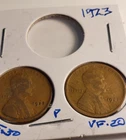 SET OF 2 1923 LINCOLN WHEAT PENNIES VERY FINE OR BETTER CONDITION  P AND S