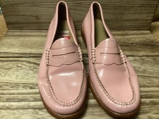 Weejuns G.H. Bass Blush Pink Patent Leather Penny Loafers Whitney Size 9.5
