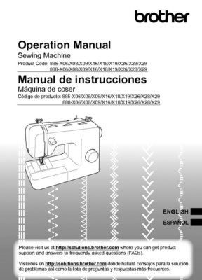 Brother XL2800 Sewing Machine Owners Instruction Manual Reprint | eBay