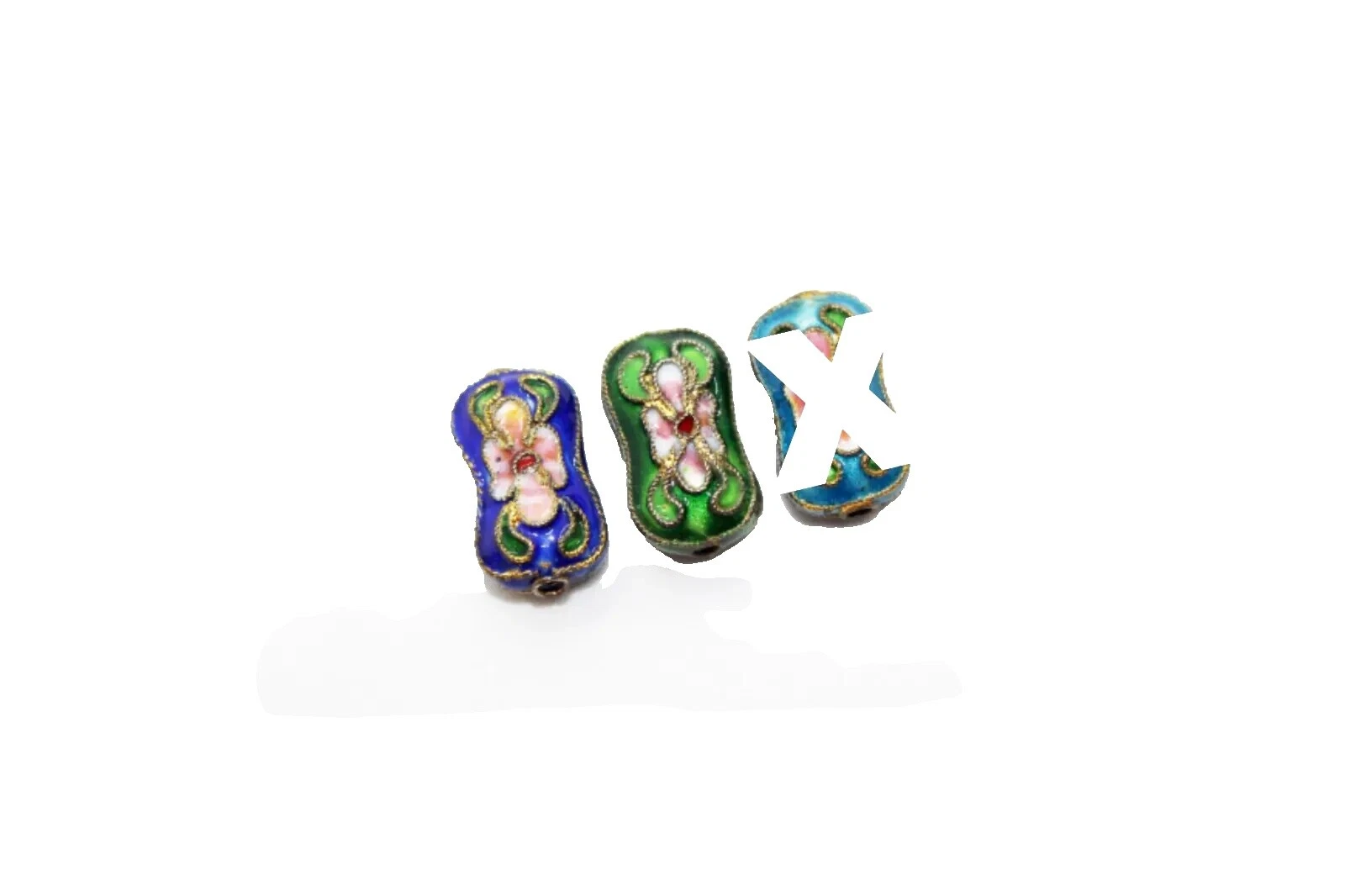 Cloisonne Metal Flor cuentas para hacer joyas