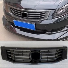 Us- Carbon Fiber Look Front Bumper Grille Grill For Honda Accord Sedan 2008-2010