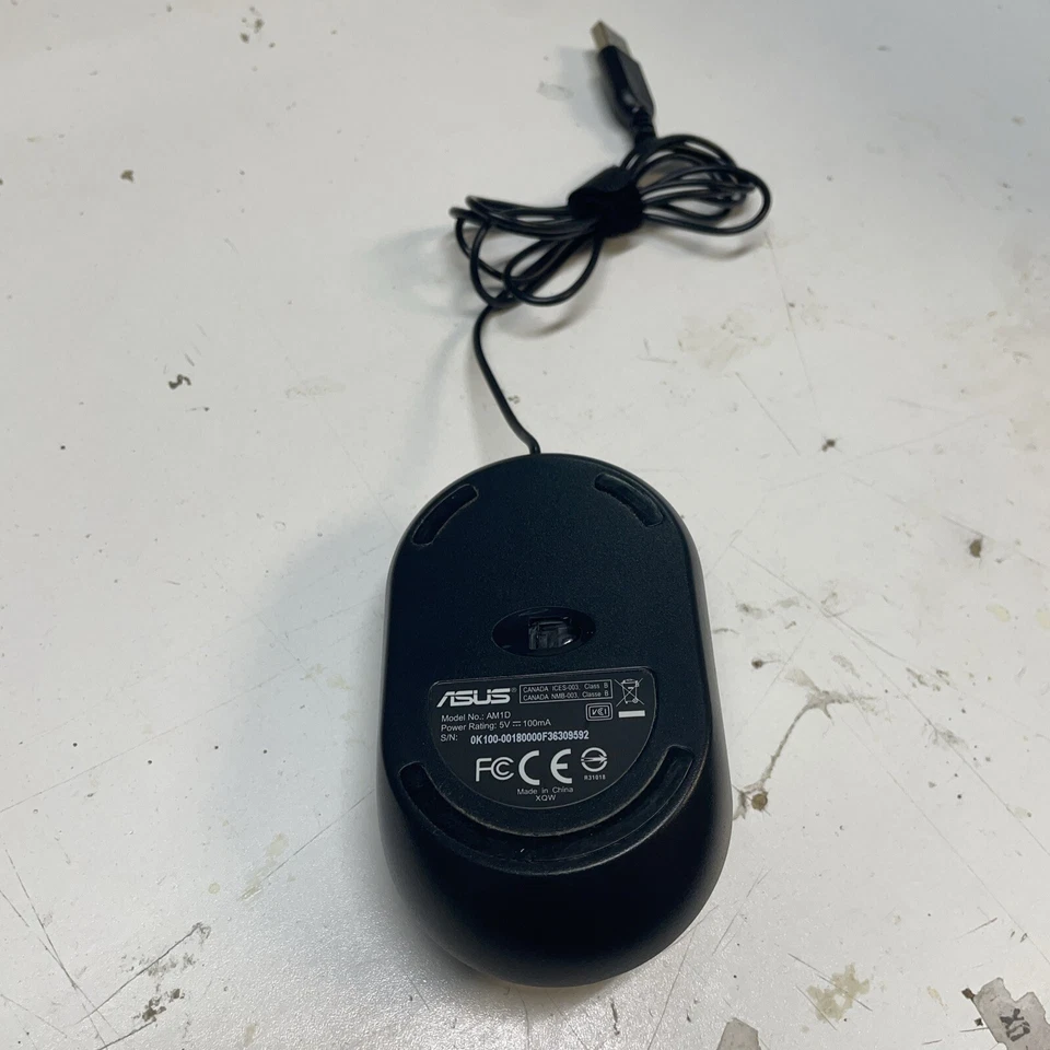 Asus - Optical Wired Computer Mouse USB - Model AM1D - Image 4 of 4