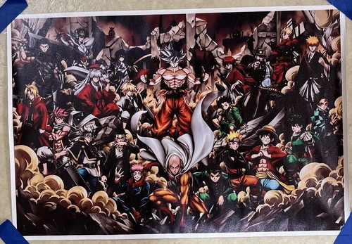 Anime Hero Collection Naruto Goku One Piece ✅ Wall Art Canvas Poster ✅ 12x18” - Picture 8 of 8