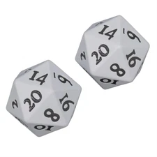 Ultra PRO Set of 2 Vivid Heavy D20 Metal Dice for D&D. NIB. B3G1 Free!