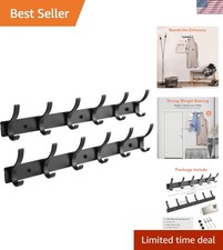Versatile 2 Pack Hat Rack  Coat Hook Set - Easy Install for Stylish Homes